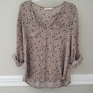 Old Navy button front tunic blouse GUC